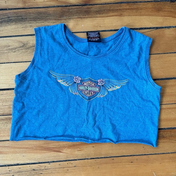 Harley Davidson Logo Crop Top (ALTERED) - Picture 1 of 4